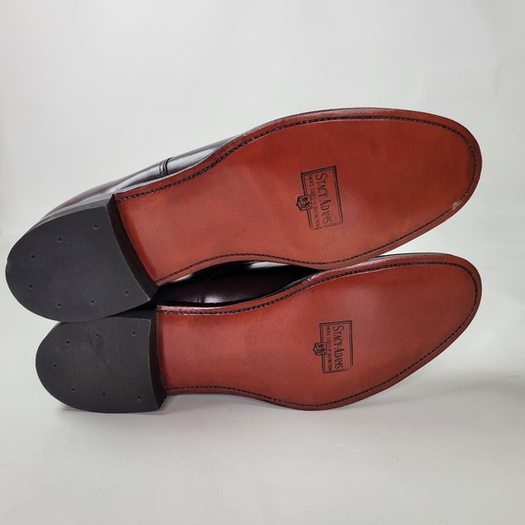 Stacy Adams Madison Mens Burgundy Kidskin Leather Cap Toe Oxford Shoes 00012-05 main image 12